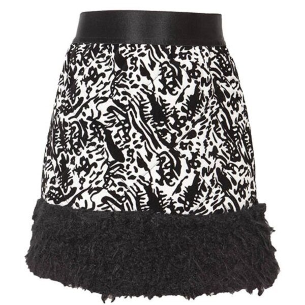 M&B Kid's Fashion Παιδική Φούστα Με Γουνάκι Ασπρόμαυρη