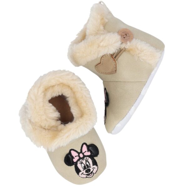 Disney Baby Minnie Mouse Βρεφικά Μποτάκια Αγκαλιάς Μπεζ