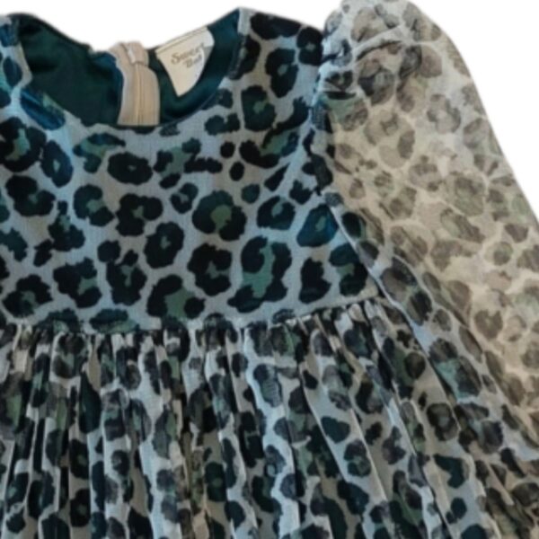 Sweet Baby Βρεφικό Φόρεμα Animal Print Πετρόλ - Image 2