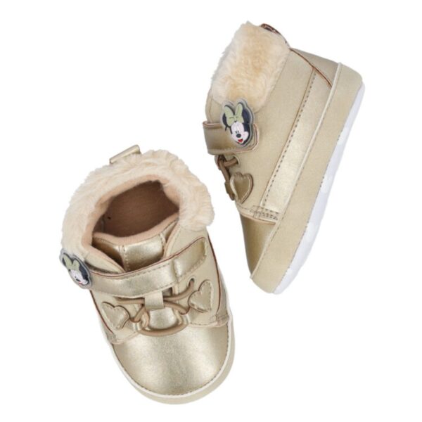 Disney Baby Minnie Mouse Βρεφικά Sneakers Αγκαλιάς Χρυσά
