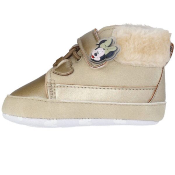 Disney Baby Minnie Mouse Βρεφικά Sneakers Αγκαλιάς Χρυσά - Image 2