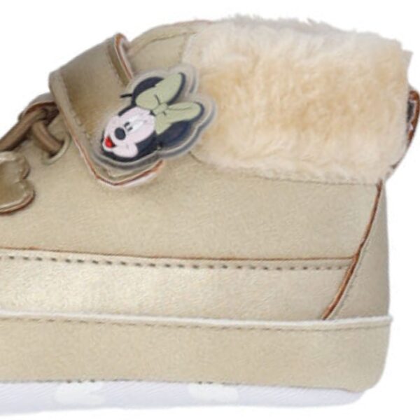 Disney Baby Minnie Mouse Βρεφικά Sneakers Αγκαλιάς Χρυσά - Image 3