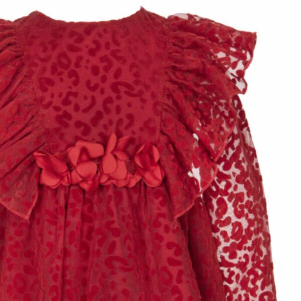 M&B Kid's Fashion Παιδικό Μακρυμάνικο Φόρεμα Κόκκινο - Image 2