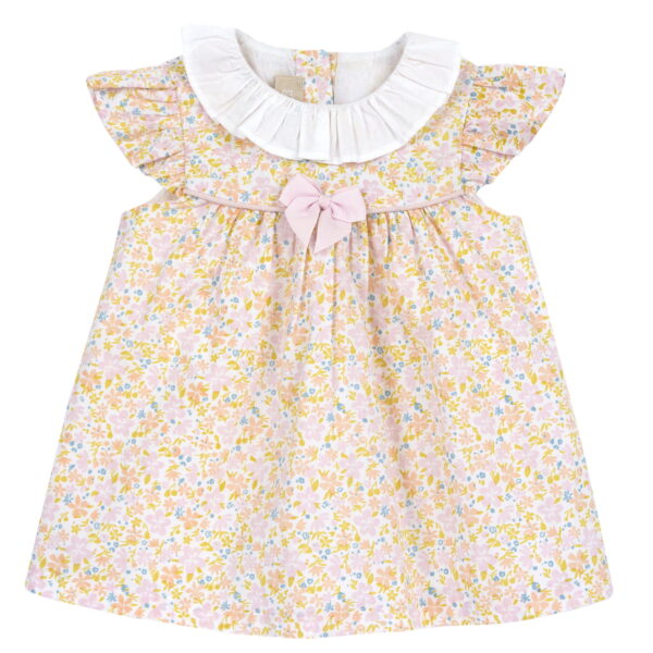 Chicco Βρεφικό Φόρεμα Floral Βαμβακερό