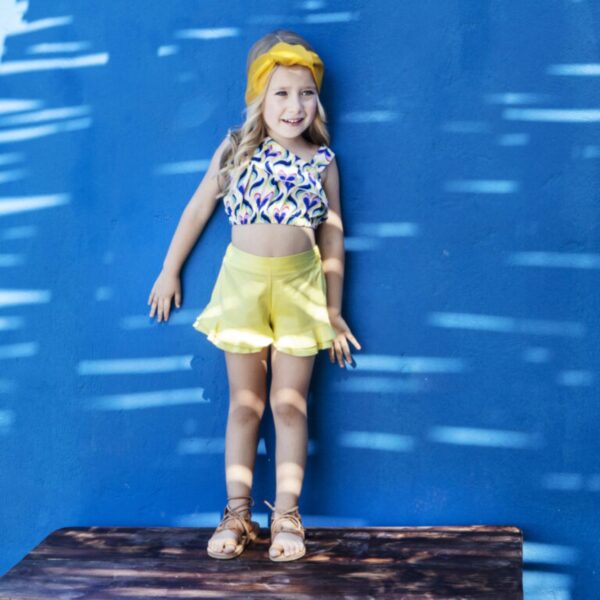 M&B Kid's Fashion Παιδικό Σορτς Κίτρινο Βαμβακερό - Image 2