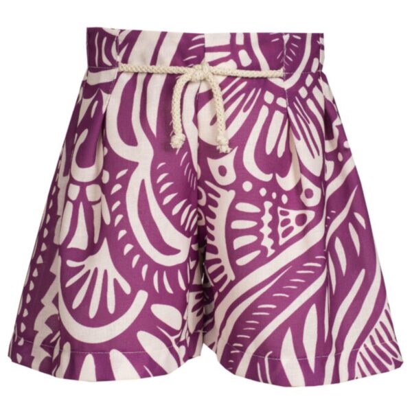 M&B Kid's Fashion Παιδικό Σορτς Μωβ Εκρού Πολυεστέρας
