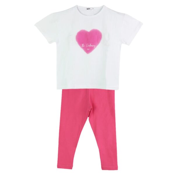 NEK Kids Wear Παιδικό Σετ Μπλούζα Με Κολάν Βαμβακερό Φουξ
