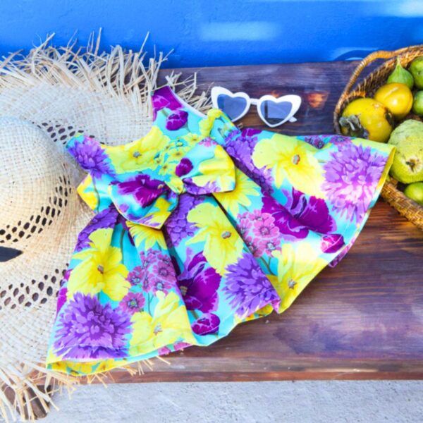 M&B Kid's Fashion Παιδικό Φόρεμα Floral Βαμβακερό - Image 2