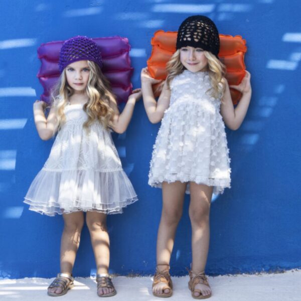 M&B Kid's Fashion Παιδικό Φόρεμα Λευκό - Image 3