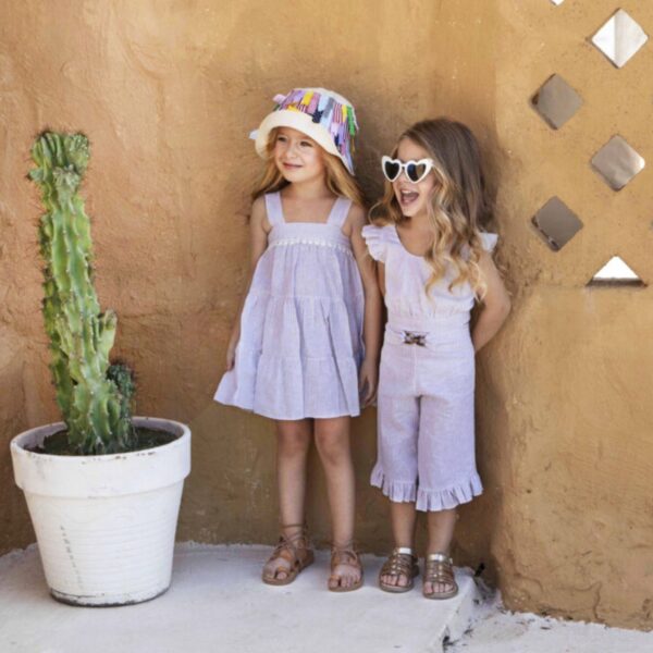 M&B Kid's Fashion Παιδικό Τοπ Εξώπλατο Λινό Μπεζ - Image 2