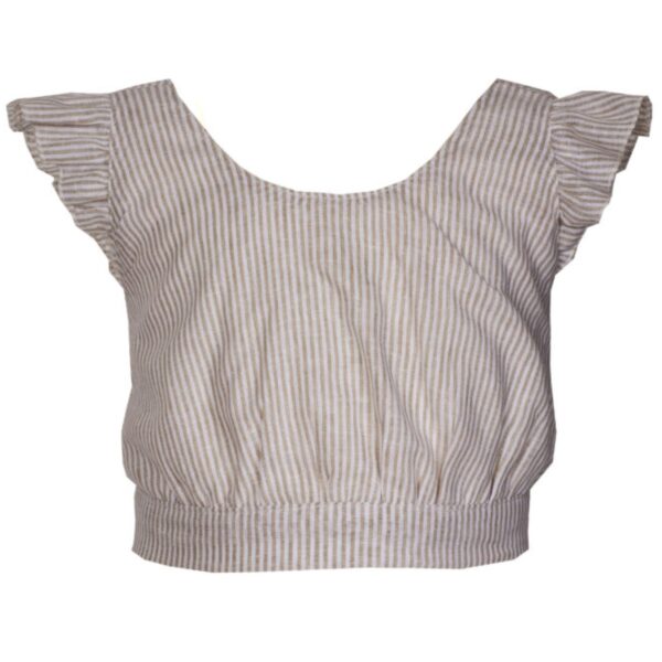 M&B Kid's Fashion Παιδικό Τοπ Εξώπλατο Λινό Μπεζ