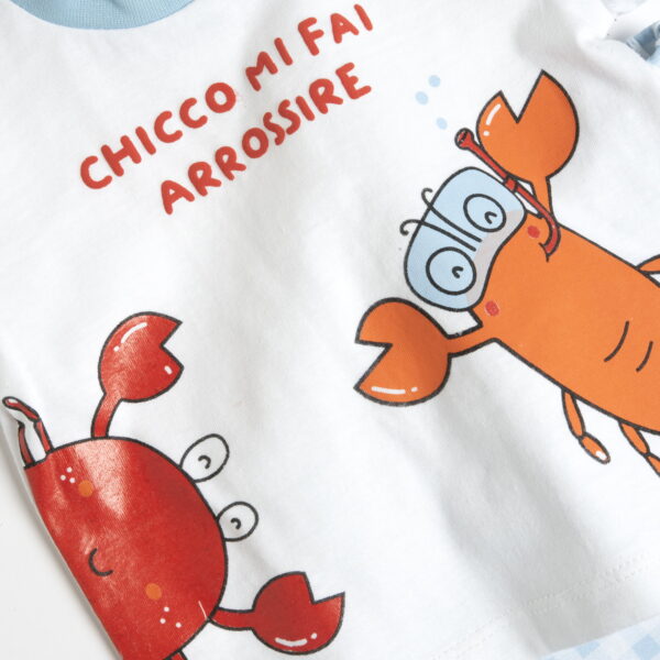 Chicco Βρεφικό Σετ Μπλούζα Με Σορτς Καβουράκια Βαμβακερό - Image 3