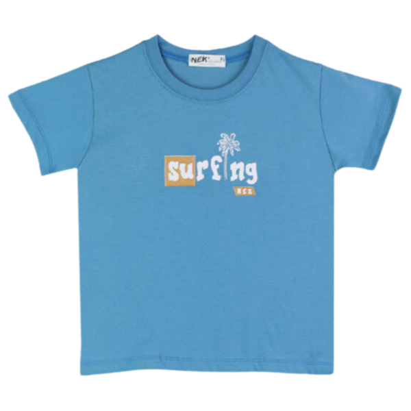 NEK Kids Wear Παιδικό Σετ Μπλούζα Με Σορτς Surfing Βαμβακερό - Image 2