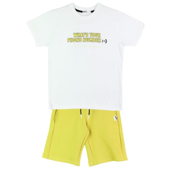 NEK Kids Wear Παιδικό Σετ Μπλούζα Με Σορτς Phone Βαμβακερό
