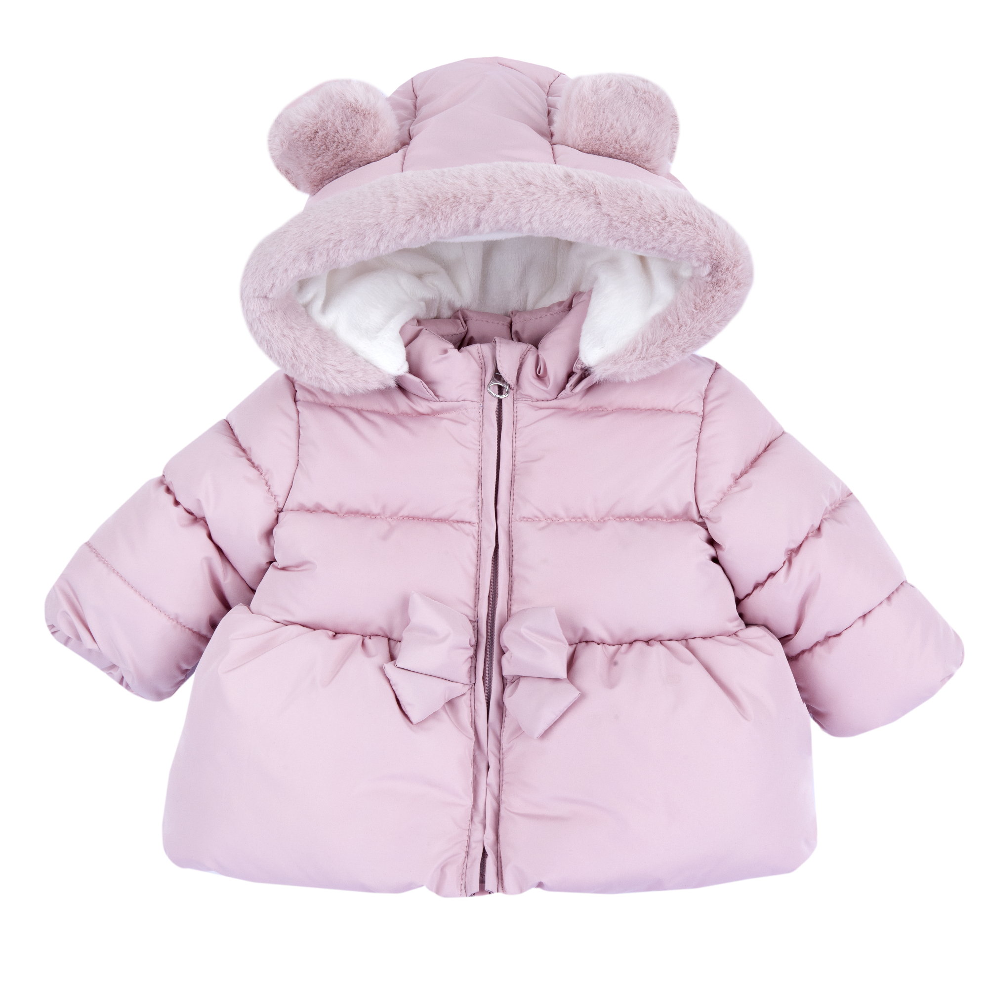 Chicco Βρεφικό Casual Μπουφάν Ροζ Με Κουκούλα