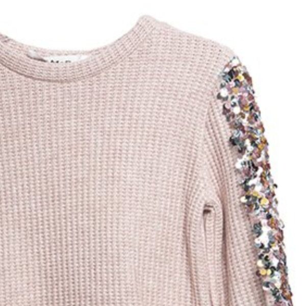 M&B Kid's Fashion Παιδική Μακρυμάνικη Μπλούζα Ρόζ Με Παγιέτα - Image 2