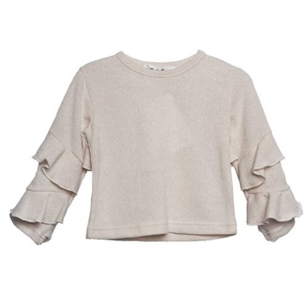 M&B Kid's Fashion Παιδική Μπλούζα Λευκή Μακρυμάνικη