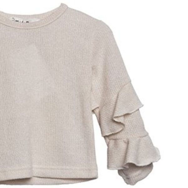 M&B Kid's Fashion Παιδική Μπλούζα Λευκή Μακρυμάνικη - Image 2