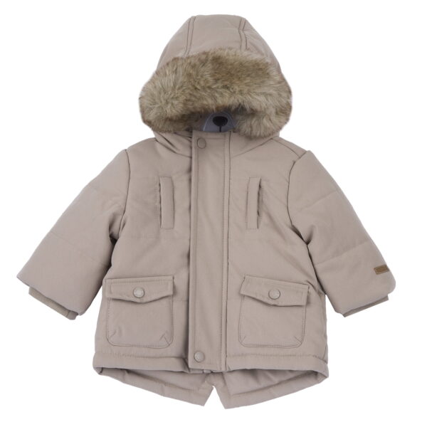 Chicco Παιδικό Casual Μπουφάν με Επένδυση & Κουκούλα Μπεζ