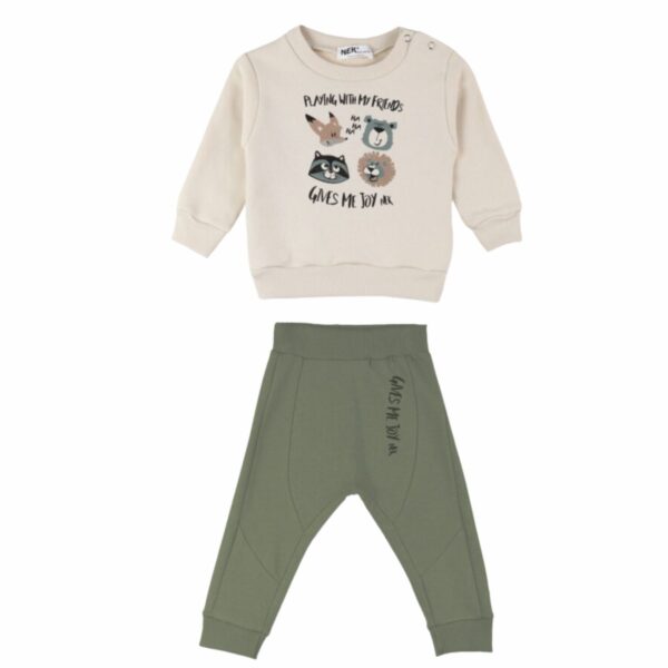 Nek Kids Wear Βρεφικό Σετ Φόρμας Μπεζ