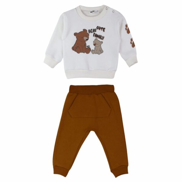 Nek Kids Wear Βρεφικό Σετ Φόρμας Λευκό Bear