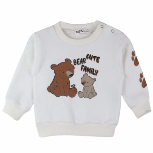 Nek Kids Wear Βρεφικό Σετ Φόρμας Λευκό Bear - Image 2