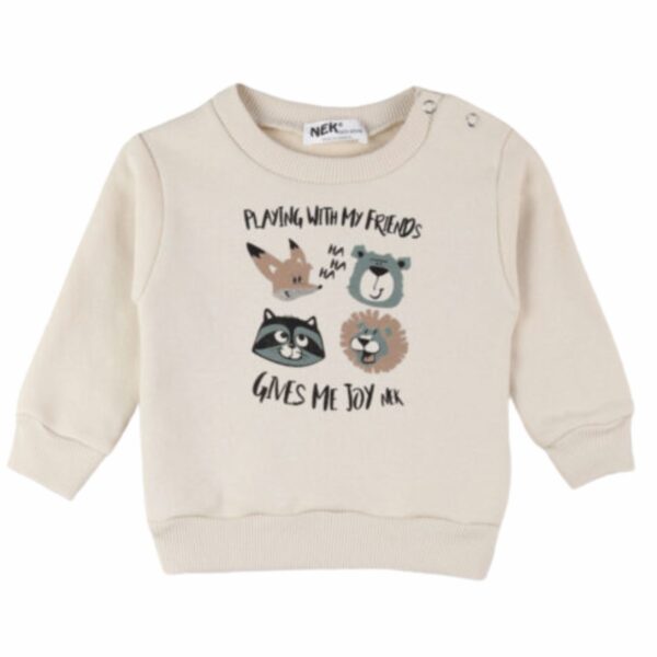 Nek Kids Wear Βρεφικό Σετ Φόρμας Μπεζ - Image 2