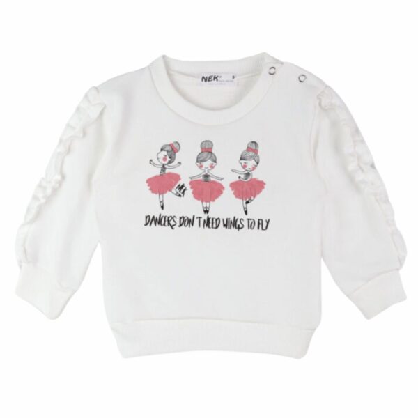 Nek Kids Wear Βρεφικό Σετ Φόρμας Λευκό Ballerina - Image 2