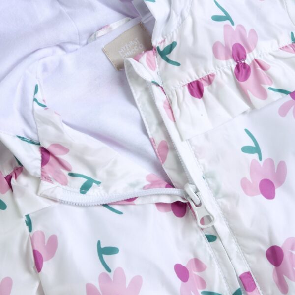 Chicco Βρεφικό Ανοιξιάτικο Μπουφάν Λευκό Floral - Image 3