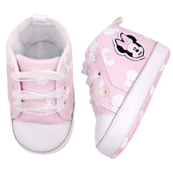 Disney Baby Minnie Mouse Βρεφικά Sneakers Αγκαλιάς Ροζ