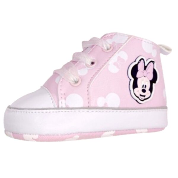 Disney Baby Minnie Mouse Βρεφικά Sneakers Αγκαλιάς Ροζ - Image 3