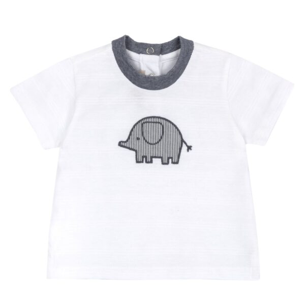 Chicco Βρεφικό T-shirt Λευκό Βαμβακερό