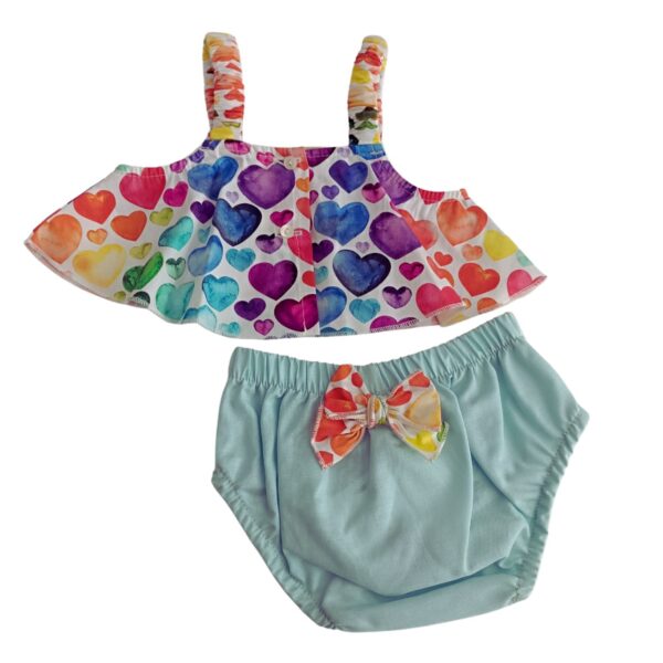 M&B Kid’s Wear We Care Βρεφικό Σετ Μπλούζα Με Ραντάκι Και Βρακάκι - Image 2
