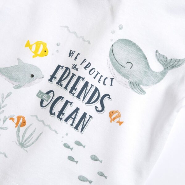 Chicco Βρεφικό T-shirt Λευκό Βαμβακερό - Image 2