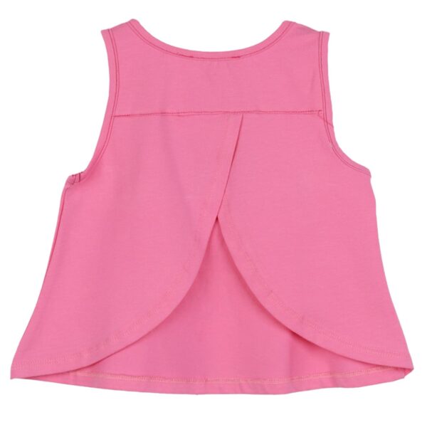 Nek Kids Wear Σετ Κορίτσι 2τχ Αμάνικο Μπλουζάκι Με Σορτς Ροζ- Εμπριμέ 31625 - Image 3