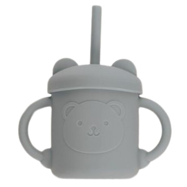 Ellepi Σετ Φαγητού Cute Bear Από Σιλικόνη Με Αντιολισθητική Βάση Και Σουπλά 6τμχ Γκρι - Image 6