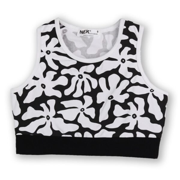 Nek Kids Wear Σετ Κορίτσι 3τχ Ζακέτα Τοπ Κολάν Ασπρόμαυρο 27725 - Image 2