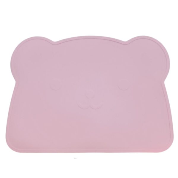 Ellepi Σετ Φαγητού Cute Bear Από Σιλικόνη Με Αντιολισθητική Βάση Και Σουπλά 6τμχ Ροζ - Image 2