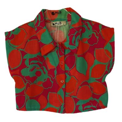 M&B Kid’s Fashion Παιδικό Πουκάμισο Crop Top Πολύχρωμο