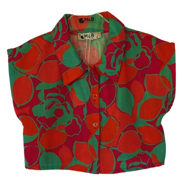M&B Kid’s Fashion Παιδικό Πουκάμισο Crop Top Πολύχρωμο