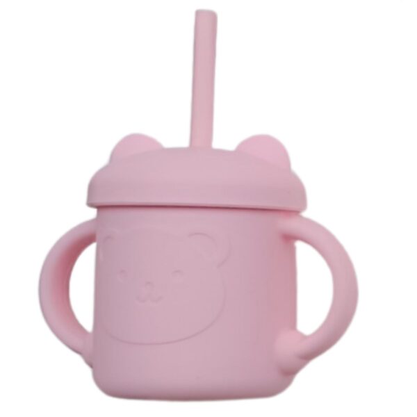 Ellepi Σετ Φαγητού Cute Bear Από Σιλικόνη Με Αντιολισθητική Βάση Και Σουπλά 6τμχ Ροζ - Image 6