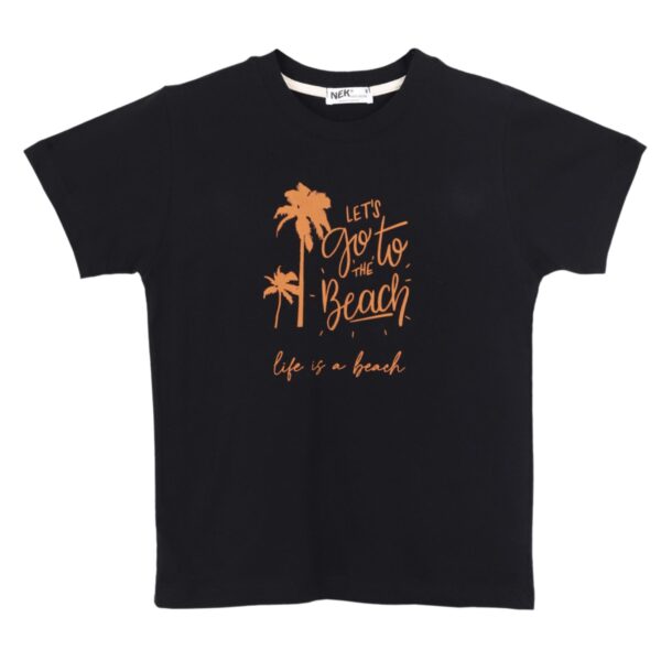 Nek Kids Wear Σετ Αγόρι 2τμχ Κοντομάνικη Μπλούζα Με Σορτς Μπλε-Εκάι 63325 - Image 2