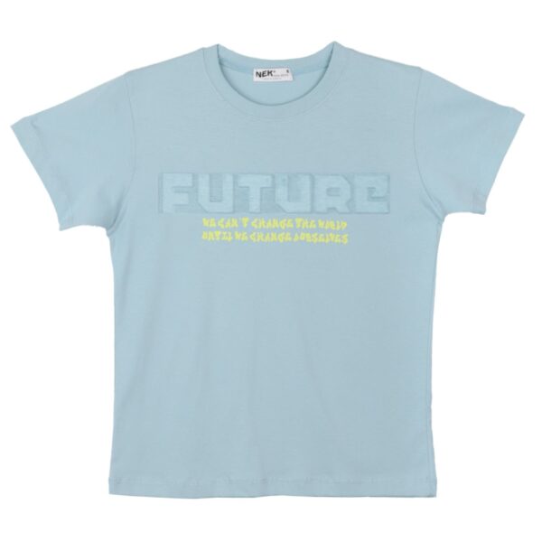 Nek Kids Wear Σετ Αγόρι 2τμχ Κοντομάνικη Μπλούζα Με Σορτς Σιελ 63625 - Image 2