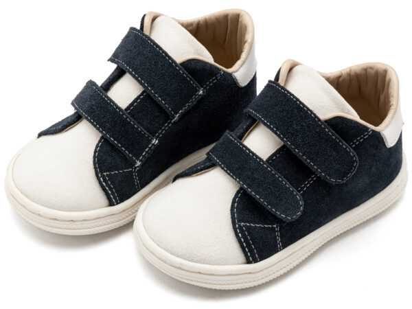 BABYWALKER Βαπτιστικό Σνίκερ Με Διπλή Μπαρέτα Χρατς Μπλε- Λευκό BS3085 - Image 3