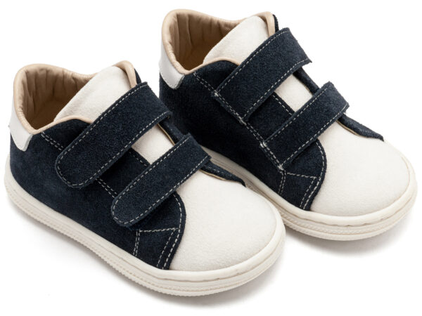 BABYWALKER Βαπτιστικό Σνίκερ Με Διπλή Μπαρέτα Χρατς Μπλε- Λευκό BS3085