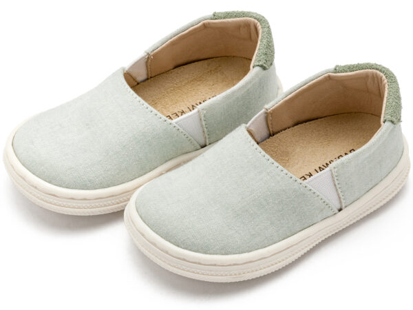 BABYWALKER Βαπτιστικό Υφασμάτινa Loafers Μέντα BS3089 - Image 3
