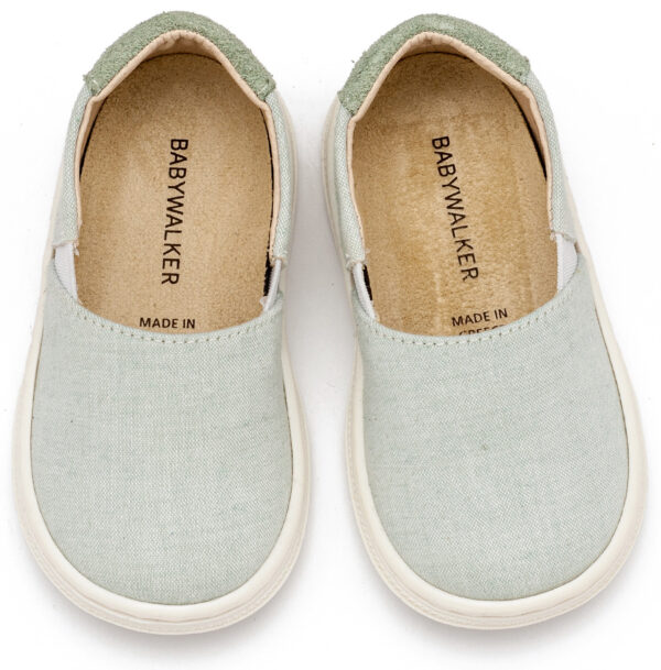 BABYWALKER Βαπτιστικό Υφασμάτινa Loafers Μέντα BS3089 - Image 2