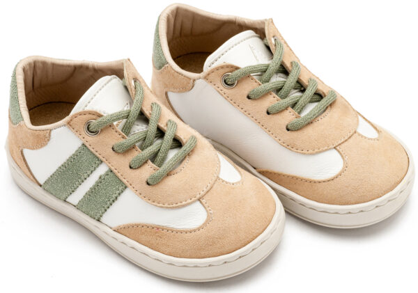 BABYWALKER Δίχρωμο Δετό Sneaker Μπεζ Μέντα EXC5296