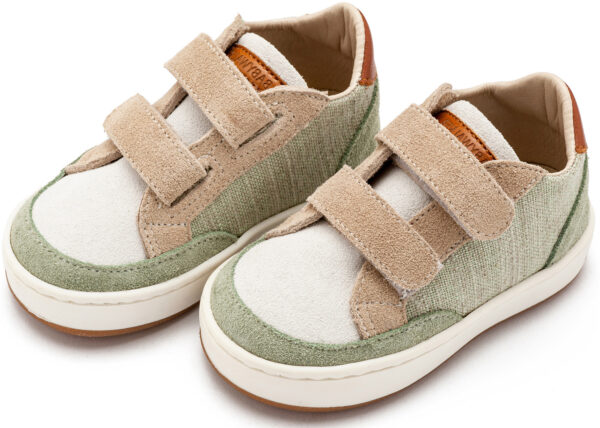 BABYWALKER Δίχρωμο Sneaker Διπλό Χρατς EXC5297 Μπεζ Μέντα - Image 3