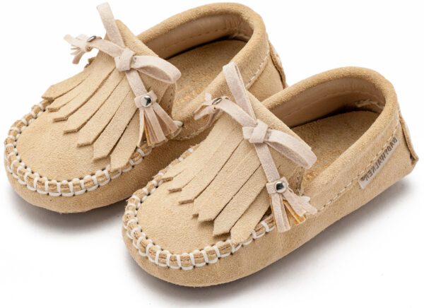 BABYWALKER Loafer με Κρόσια και Φιογκάκι Μπεζ EXC5298 - Image 3